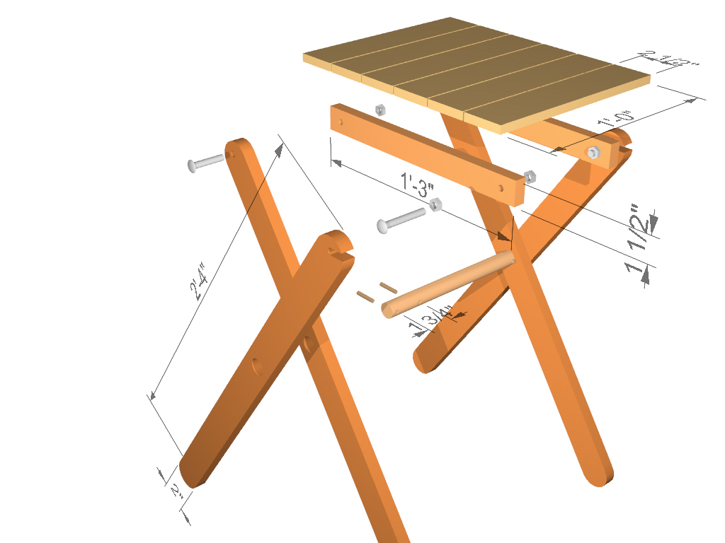 DIY Small Folding Table