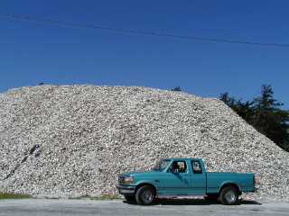 Mountain of Oyster Shells