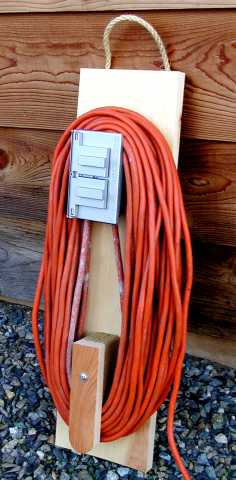 the runnerduck extension cord holder, step by step