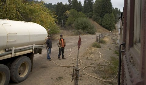 Tanker filling the train